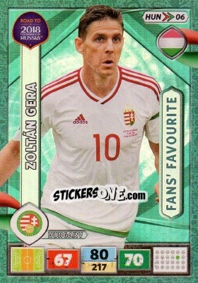 Sticker Zoltán Gera - Road to 2018 FIFA World Cup Russia. Adrenalyn XL n. HUN06 - Panini