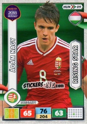 Sticker Ádám Nagy - Road to 2018 FIFA World Cup Russia. Adrenalyn XL n. HUN09 - Panini