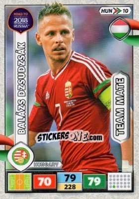 Sticker Balázs Dzsudzsák - Road to 2018 FIFA World Cup Russia. Adrenalyn XL n. HUN10 - Panini