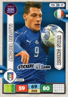 Cromo Andrea Belotti - Road to 2018 FIFA World Cup Russia. Adrenalyn XL - Panini