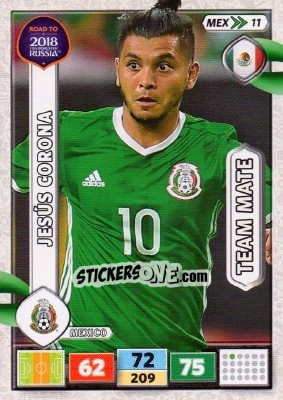 Sticker Jesús Corona - Road to 2018 FIFA World Cup Russia. Adrenalyn XL n. MEX11 - Panini
