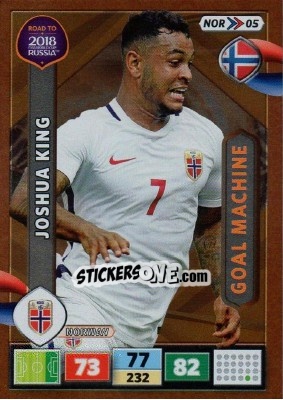 Sticker Joshua King - Road to 2018 FIFA World Cup Russia. Adrenalyn XL n. NOR05 - Panini