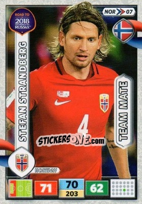Sticker Stefan Strandberg - Road to 2018 FIFA World Cup Russia. Adrenalyn XL n. NOR07 - Panini