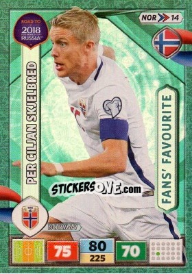 Sticker Per Ciljan Skjelbred - Road to 2018 FIFA World Cup Russia. Adrenalyn XL n. NOR14 - Panini