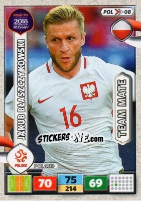 Figurina Jakub Blaszczykowski - Road to 2018 FIFA World Cup Russia. Adrenalyn XL - Panini