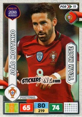 Sticker João Moutinho - Road to 2018 FIFA World Cup Russia. Adrenalyn XL - Panini