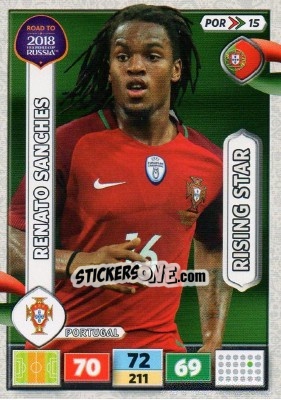 Sticker Renato Sanches - Road to 2018 FIFA World Cup Russia. Adrenalyn XL n. POR15 - Panini