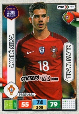 Sticker André Silva - Road to 2018 FIFA World Cup Russia. Adrenalyn XL n. POR18 - Panini