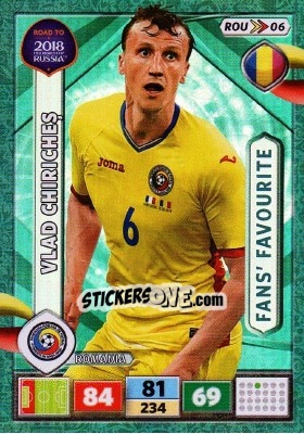 Sticker Vlad Chiricheș - Road to 2018 FIFA World Cup Russia. Adrenalyn XL n. ROU06 - Panini