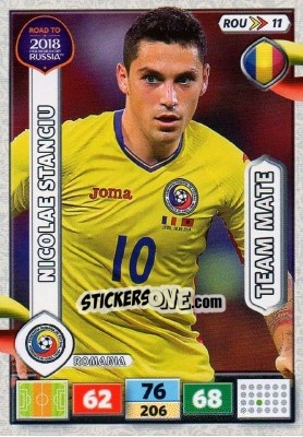 Sticker Nicolae Stanciu - Road to 2018 FIFA World Cup Russia. Adrenalyn XL n. ROU11 - Panini
