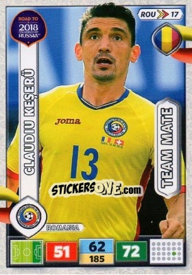 Sticker Claudiu Keșerü - Road to 2018 FIFA World Cup Russia. Adrenalyn XL n. ROU17 - Panini