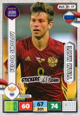 Sticker Fedor Smolov - Road to 2018 FIFA World Cup Russia. Adrenalyn XL - Panini