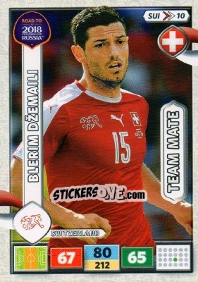 Sticker Blerim Džemaili - Road to 2018 FIFA World Cup Russia. Adrenalyn XL n. SUI10 - Panini
