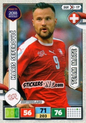 Sticker Haris Seferovic - Road to 2018 FIFA World Cup Russia. Adrenalyn XL n. SUI17 - Panini