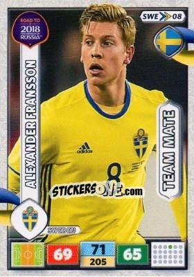 Figurina Alexander Fransson - Road to 2018 FIFA World Cup Russia. Adrenalyn XL - Panini