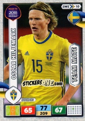 Sticker Oscar Hiljemark - Road to 2018 FIFA World Cup Russia. Adrenalyn XL n. SWE10 - Panini