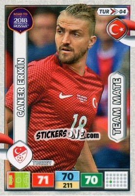 Sticker Caner Erkin - Road to 2018 FIFA World Cup Russia. Adrenalyn XL - Panini