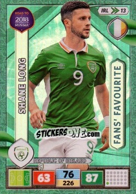 Sticker Shane Long - Road to 2018 FIFA World Cup Russia. Adrenalyn XL n. IRL13 - Panini