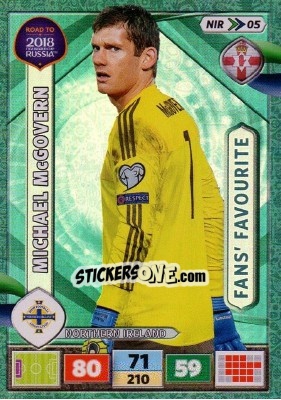 Sticker Michael McGovern - Road to 2018 FIFA World Cup Russia. Adrenalyn XL n. NIR05 - Panini