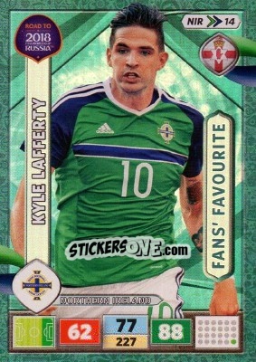 Sticker Kyle Lafferty - Road to 2018 FIFA World Cup Russia. Adrenalyn XL n. NIR14 - Panini