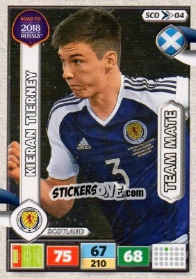 Sticker Kieran Tierney - Road to 2018 FIFA World Cup Russia. Adrenalyn XL n. SCO04 - Panini