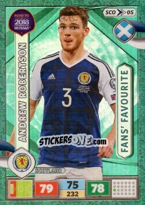 Sticker Andrew Robertson - Road to 2018 FIFA World Cup Russia. Adrenalyn XL n. SCO05 - Panini