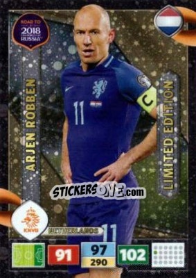 Cromo Arjen Robben - Road to 2018 FIFA World Cup Russia. Adrenalyn XL - Panini