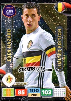 Sticker Eden Hazard - Road to 2018 FIFA World Cup Russia. Adrenalyn XL - Panini