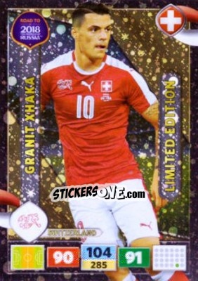 Sticker Granit Xhaka - Road to 2018 FIFA World Cup Russia. Adrenalyn XL n. LE-GX - Panini