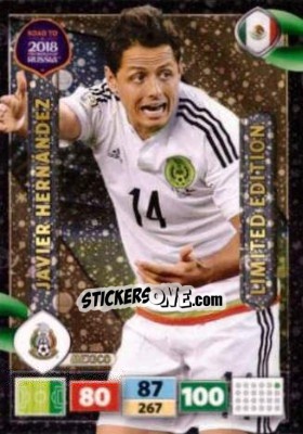 Sticker Javier Hernández - Road to 2018 FIFA World Cup Russia. Adrenalyn XL n. LE-JH - Panini