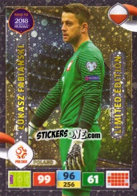 Sticker Lukasz Fabianski - Road to 2018 FIFA World Cup Russia. Adrenalyn XL n. LE-LF - Panini