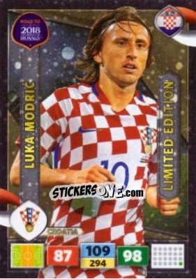 Sticker Luka Modric - Road to 2018 FIFA World Cup Russia. Adrenalyn XL n. LE-LMO - Panini