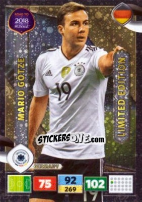 Sticker Mario Götze - Road to 2018 FIFA World Cup Russia. Adrenalyn XL n. LE-MG - Panini