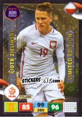Sticker Piotr Zieliński - Road to 2018 FIFA World Cup Russia. Adrenalyn XL n. LE-PZ - Panini