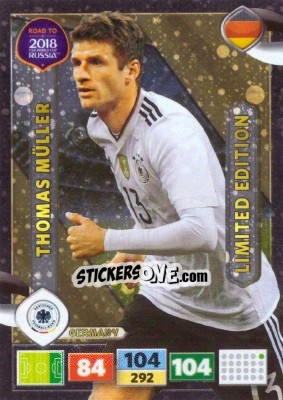 Sticker Thomas Müller - Road to 2018 FIFA World Cup Russia. Adrenalyn XL n. LE-TM - Panini
