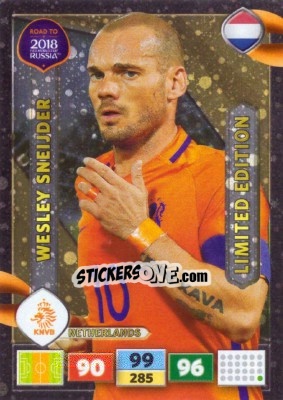 Sticker Wesley Sneijder - Road to 2018 FIFA World Cup Russia. Adrenalyn XL n. LE-WS - Panini
