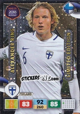 Sticker Alexander Ring - Road to 2018 FIFA World Cup Russia. Adrenalyn XL n. LE-ARI - Panini
