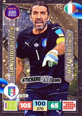 Sticker Gianluigi Buffon - Road to 2018 FIFA World Cup Russia. Adrenalyn XL n. LE-GBU - Panini