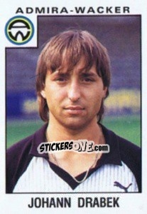 Sticker Johann Drabek - Österreichische Fußball-Bundesliga 1984-1985 - Panini