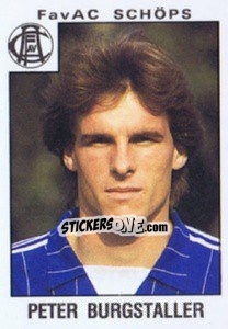 Sticker Peter Burgstaller - Österreichische Fußball-Bundesliga 1984-1985 - Panini