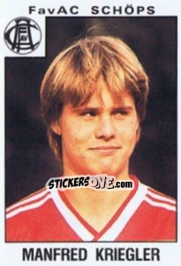 Sticker Manfred Kriegler - Österreichische Fußball-Bundesliga 1984-1985 - Panini