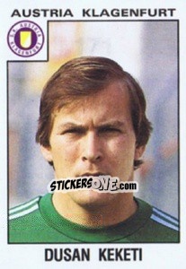 Sticker Dusan Keketi - Österreichische Fußball-Bundesliga 1984-1985 - Panini