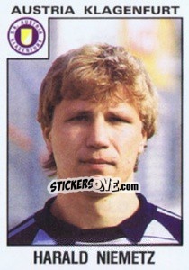 Sticker Harald Niemetz - Österreichische Fußball-Bundesliga 1984-1985 - Panini
