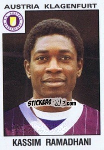 Cromo Kassim Ramadhani - Österreichische Fußball-Bundesliga 1984-1985 n. 185 - Panini
