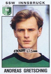 Cromo Andreas Gretschnig - Österreichische Fußball-Bundesliga 1984-1985 - Panini