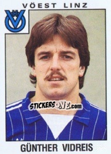 Sticker Günther Vidreis - Österreichische Fußball-Bundesliga 1984-1985 - Panini