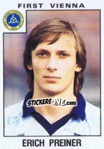 Cromo Erich Preiner - Österreichische Fußball-Bundesliga 1984-1985 - Panini