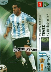Sticker Carlos Tevez - GOAAAL! FIFA World Cup Germany 2006 - Panini