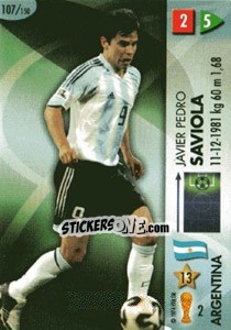 Figurina Javier Saviola - GOAAAL! FIFA World Cup Germany 2006 - Panini