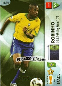 Sticker Robinho - GOAAAL! FIFA World Cup Germany 2006 n. 111 - Panini